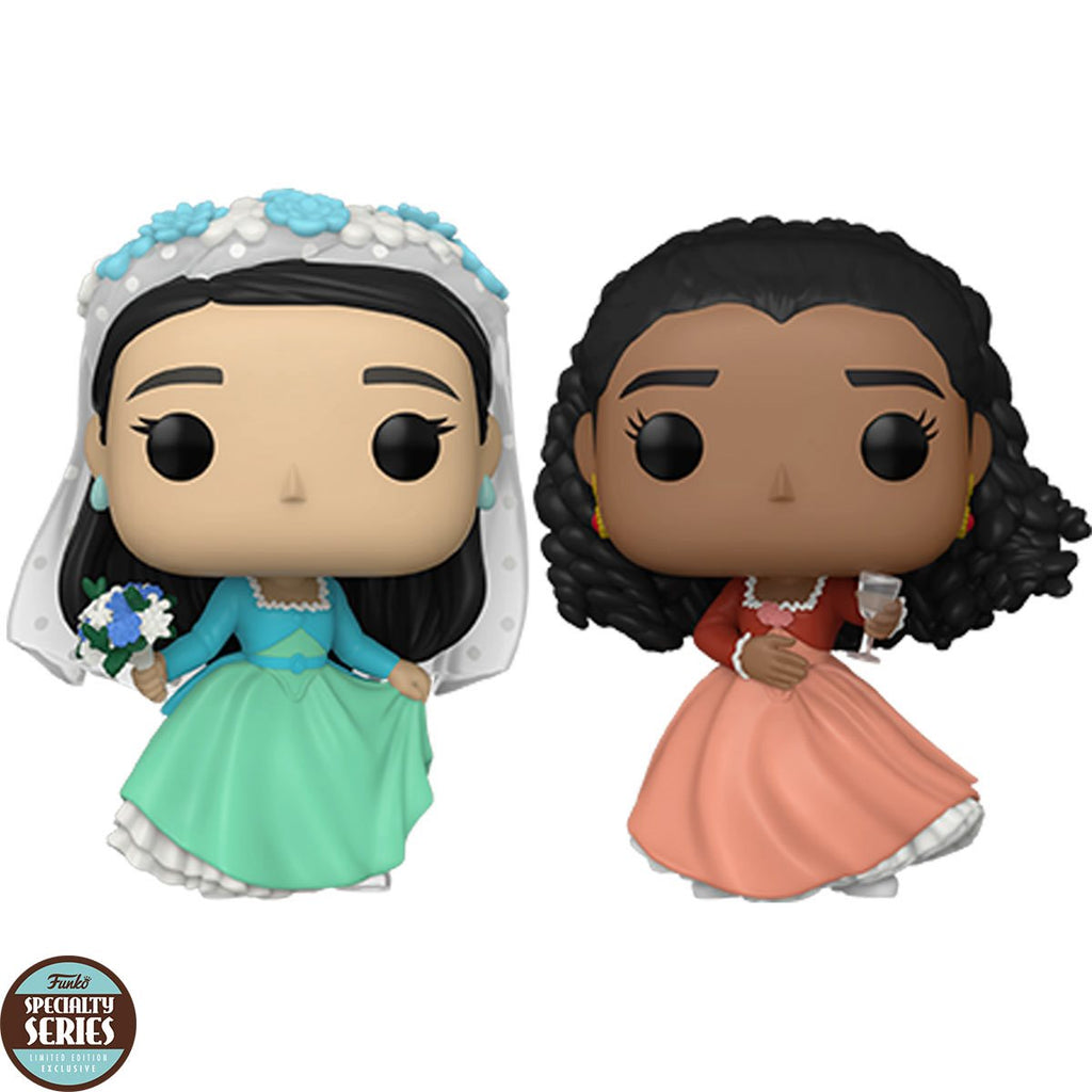 (MARCH 2023 PREORDER) POP! Broadway: Hamilton- 2PK Eliza & Angelica (Specialty Series) - THE MIGHTY HOBBY SHOP