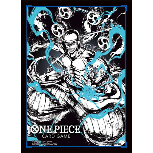 One Piece Card Game Official Sleeves: Assortment 5 - Enel (70-Pack) - THE MIGHTY HOBBY LLC One Piece Card Game Official Sleeves: Assortment 5 - Enel (70-Pack) - THE MIGHTY HOBBY LLC