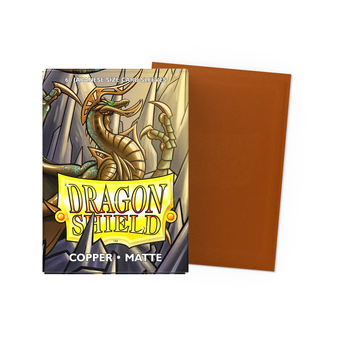 japanese size vs standard size card sleeves Dragon Shield Sleeves: Japanese Matte Copper (60)