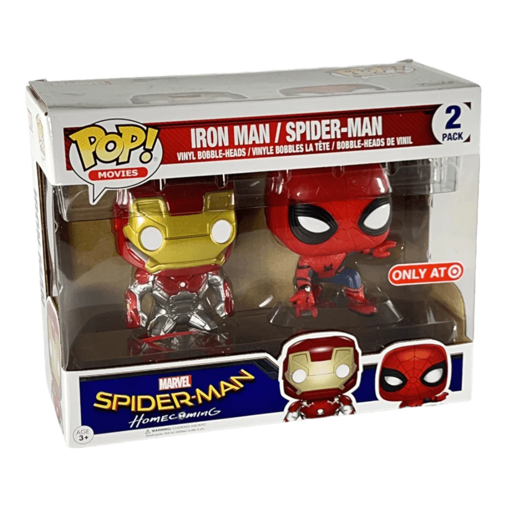Funko Pop Movies Marvel Iron Man Spider Man 2 Pack Target Exclusive