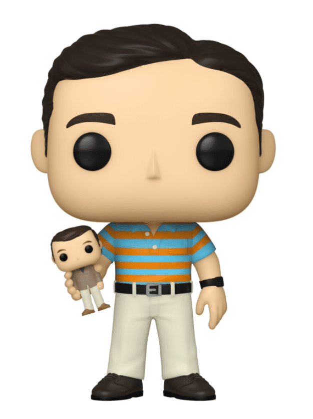 POP! Movies: 40 Y.O. Virgin - Andy holding Oscar - THE MIGHTY HOBBY SHOP