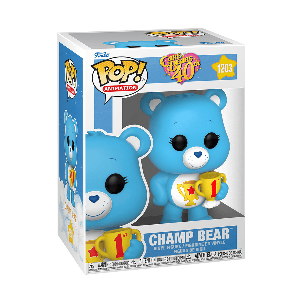 (DECEMBER 2022 PREORDER) POP! Animation: Care Bear 40th Anniversary-  Champ Bear - THE MIGHTY HOBBY SHOP