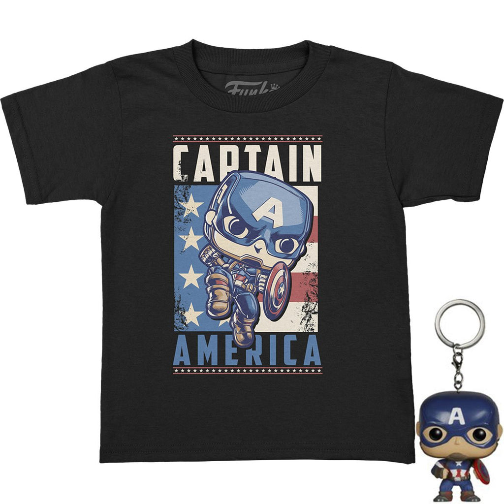 Pkt POP! & Tee: Marvel - Captain America (Youth/Kid Sizes) - THE MIGHTY HOBBY SHOP