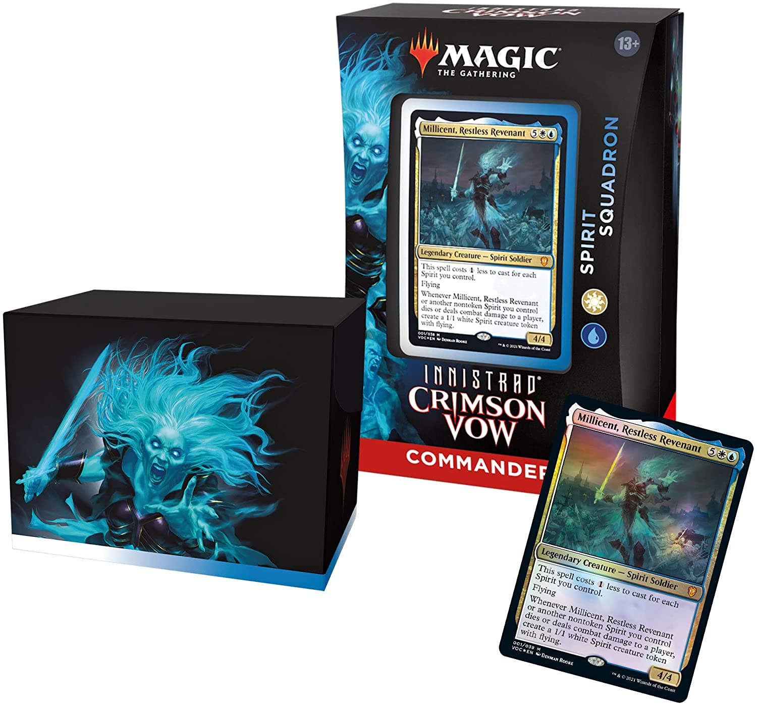 Magic: The Gathering Innistrad: Crimson Vow Commander Deck Spirit Squadron (White-Blue) Magic: The Gathering Innistrad: Crimson Vow Commander Deck Spirit Squadron (White-Blue)