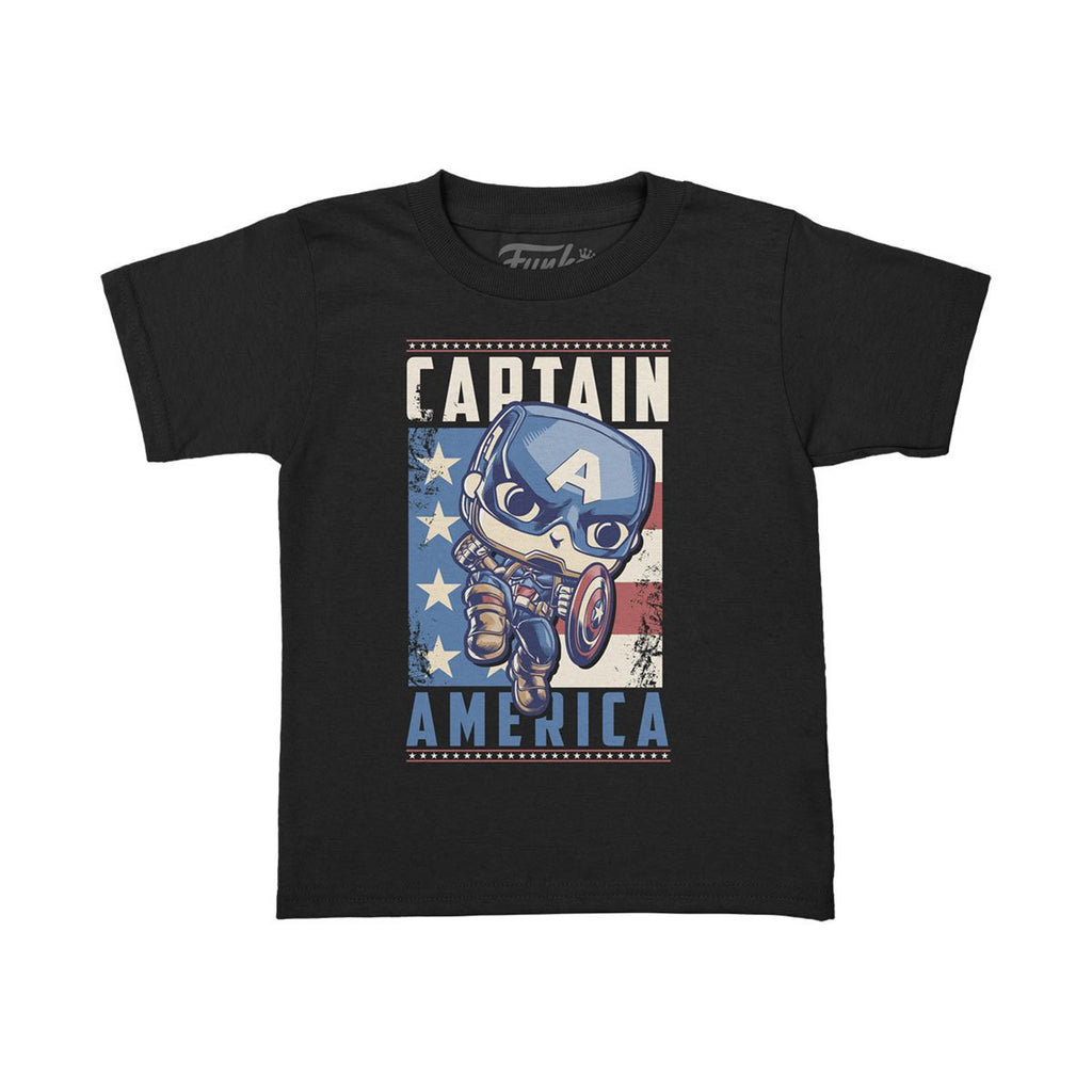 Pkt POP! & Tee: Marvel - Captain America (Youth/Kid Sizes) - THE MIGHTY HOBBY SHOP