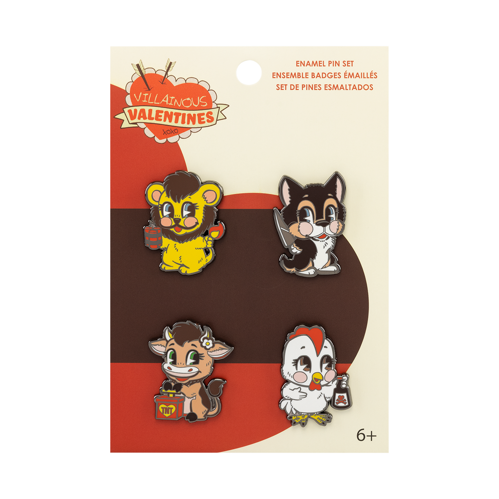 VILLAINOUS VALENTINES 4-PACK PIN SET - THE MIGHTY HOBBY SHOP