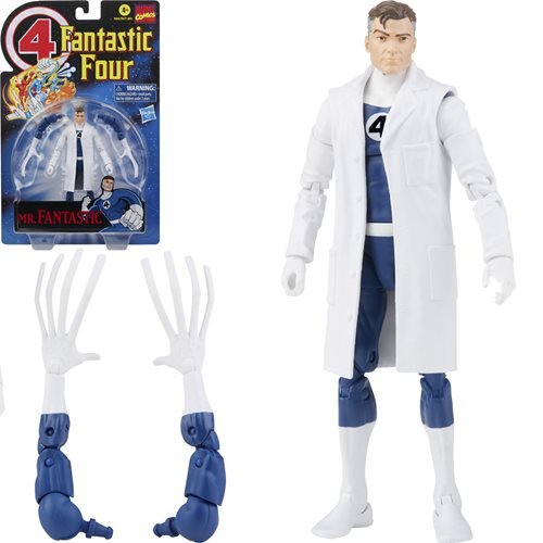 Fantastic Four Retro Marvel Legends Mr. Fantastic 6-Inch Action Figure - THE MIGHTY HOBBY SHOP