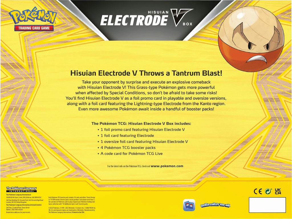 Pokemon TCG: Hisuian Electrode V Box - THE MIGHTY HOBBY SHOP