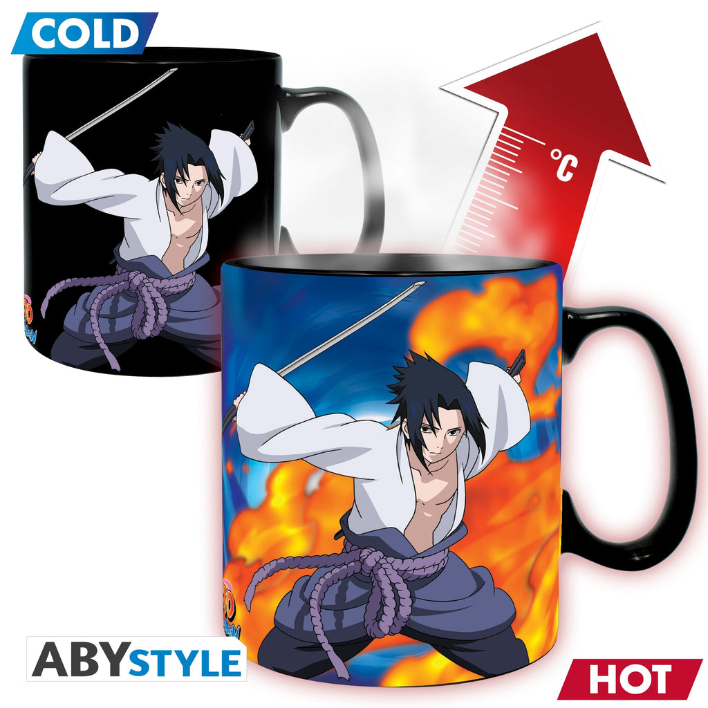 NARUTO SHIPPUDEN NARUTO & SASUKE MAGIC MUG AND COASTER SET - THE MIGHTY HOBBY SHOP