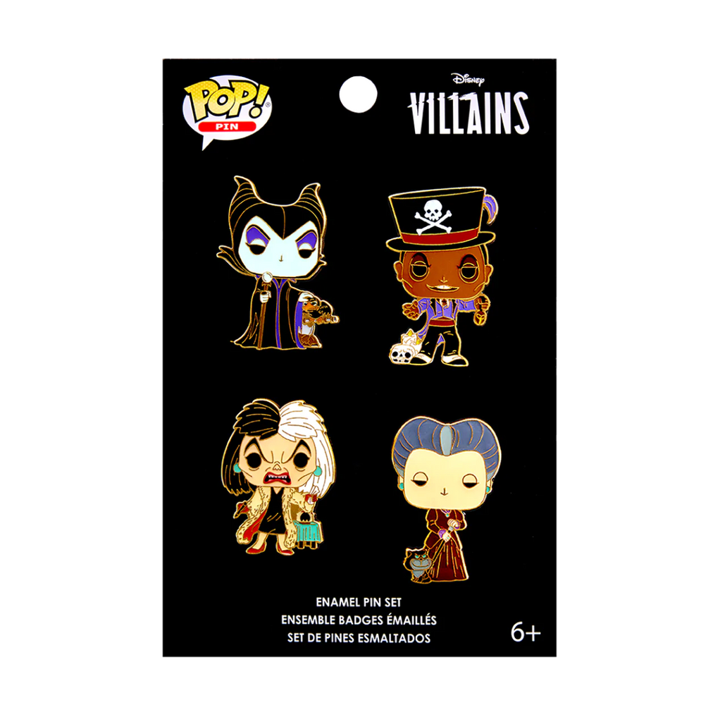 Disney Villains 4-Pack Pin Set - THE MIGHTY HOBBY SHOP