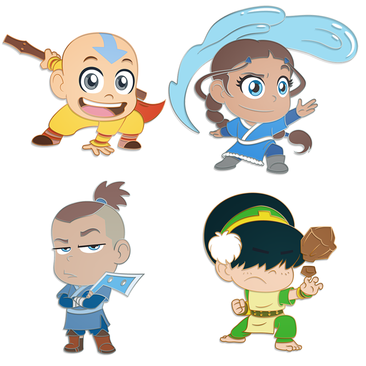 Team Avatar 4-Pack Pin Set - THE MIGHTY HOBBY SHOP