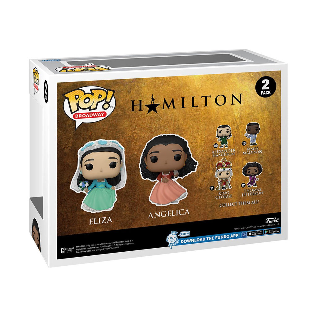 (MARCH 2023 PREORDER) POP! Broadway: Hamilton- 2PK Eliza & Angelica (Specialty Series) - THE MIGHTY HOBBY SHOP