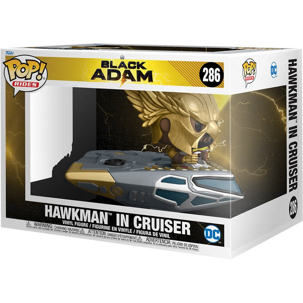 POP! Ride Super Deluxe: Black Adam - Hawkman in Cruiser (NOT MINT) - THE MIGHTY HOBBY SHOP