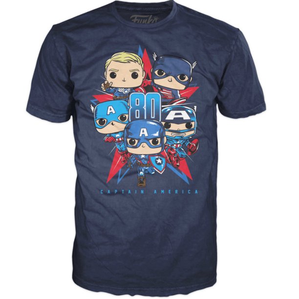 Funko POP! Tees Captain America 80th Across the Years Size Xtra Large (Small) T-Shirt Collector Corps Exclusive - THE MIGHTY HOBBY SHOP