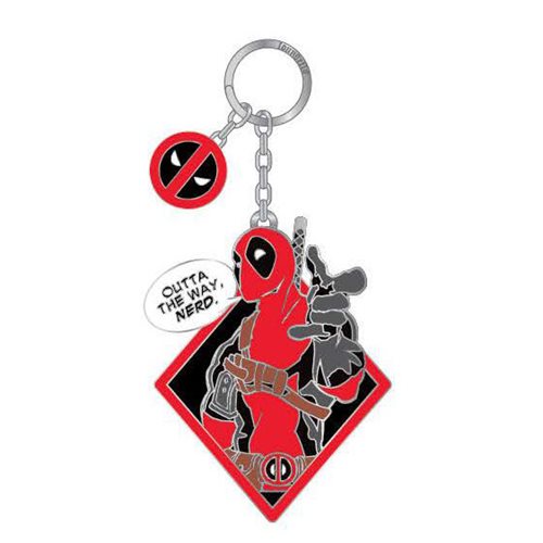 Deadpool Outta the Way Nerd Enamel Key Chain - THE MIGHTY HOBBY SHOP