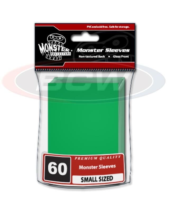 Glossy Sleeves - Small - No Logo - Green - THE MIGHTY HOBBY SHOP