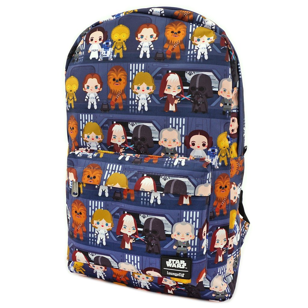 Loungefly X Star Wars Chibi Battle Station Line Up Nylon Backpack - THE MIGHTY HOBBY SHOP