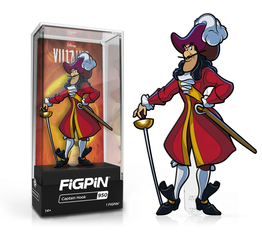 FiGPiN: Disney Villains - Captain Hook (950) - THE MIGHTY HOBBY SHOP